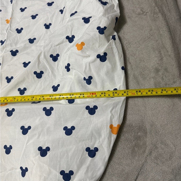 Disney Mickey Mouse Patterned Crib Sheet - Navy and Orange - Picture 7 of 8